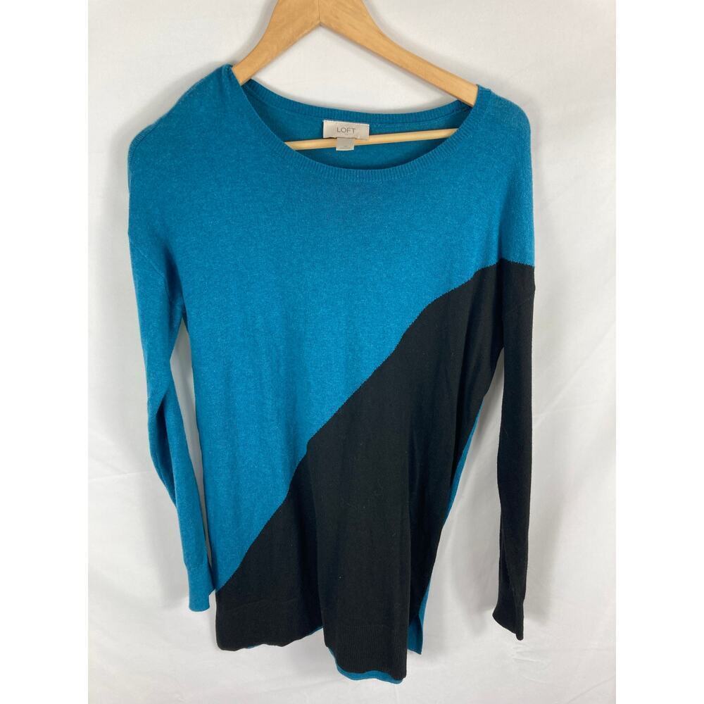 Ann Taylor LOFT Color Block Knit Top Size Medium
